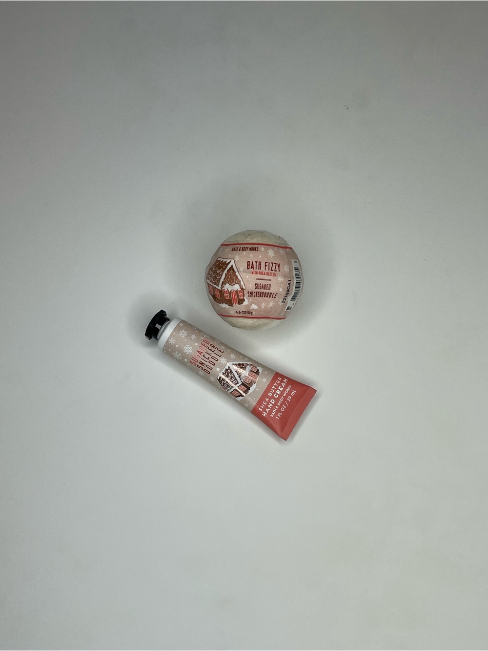 Bath & Body Works Pink Gingerbread Bath Fizz & Hand Cream Duo
